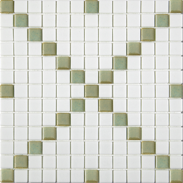 Alttoglass Mosaic Titanio Blanca Menta