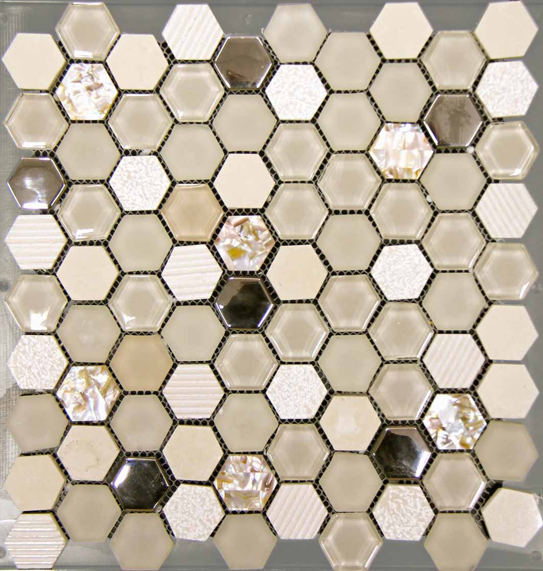 porcelain hexagon mosaic tile